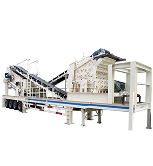 Mobile gypsum impact crushing plant